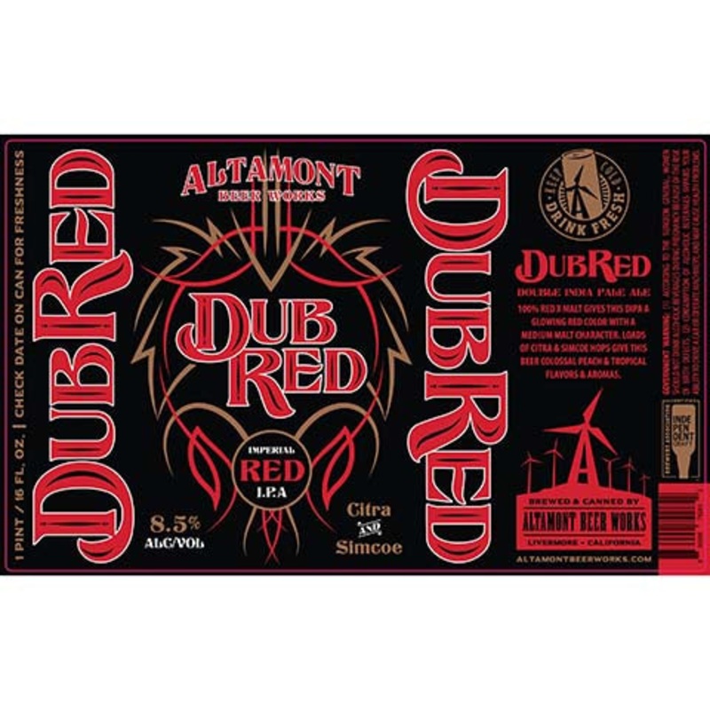Altamont Dub Red IPA 16OZ SINGLE CAN