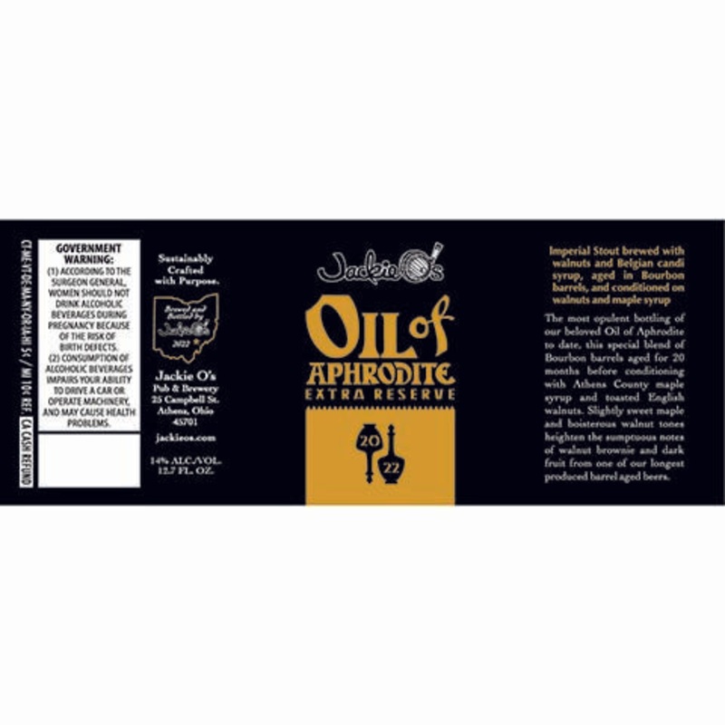 Jackie O’s Oil Of Aphrodite Extra Reserve Imperial Stout 375ML BTL