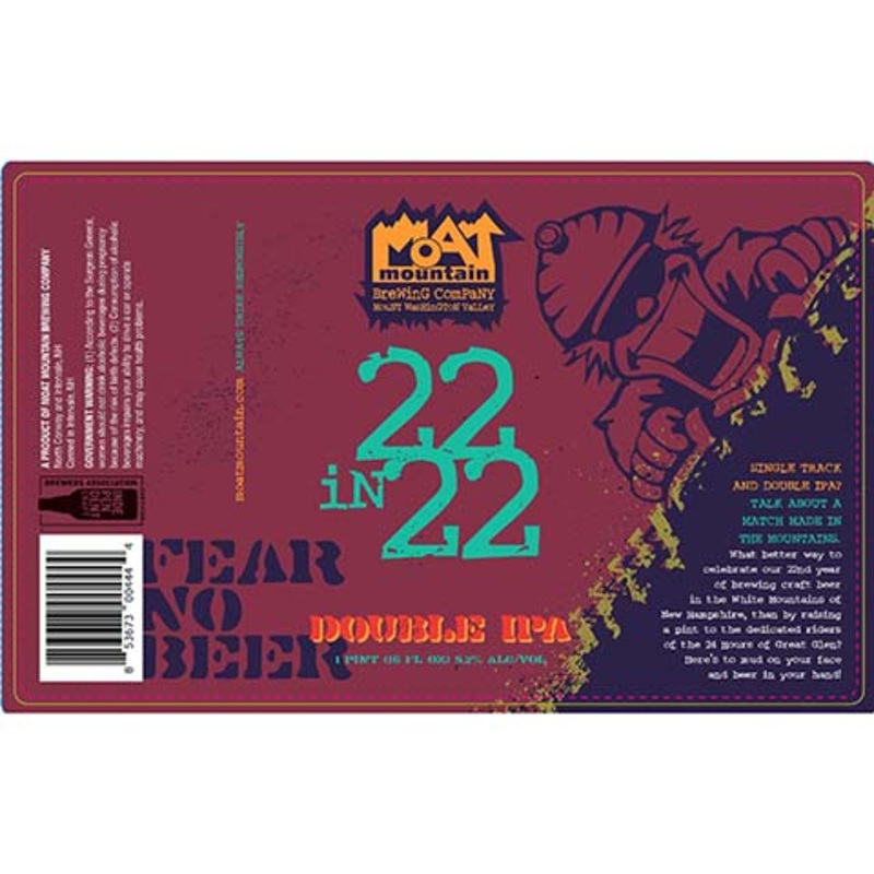 Moat Mountain 22 in 22 DIPA 16OZ SINGLE CAN