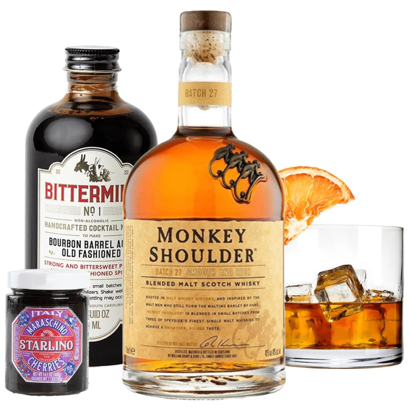 Monkey Shoulder Old Fashion Scotch Gift Set Cheers to You