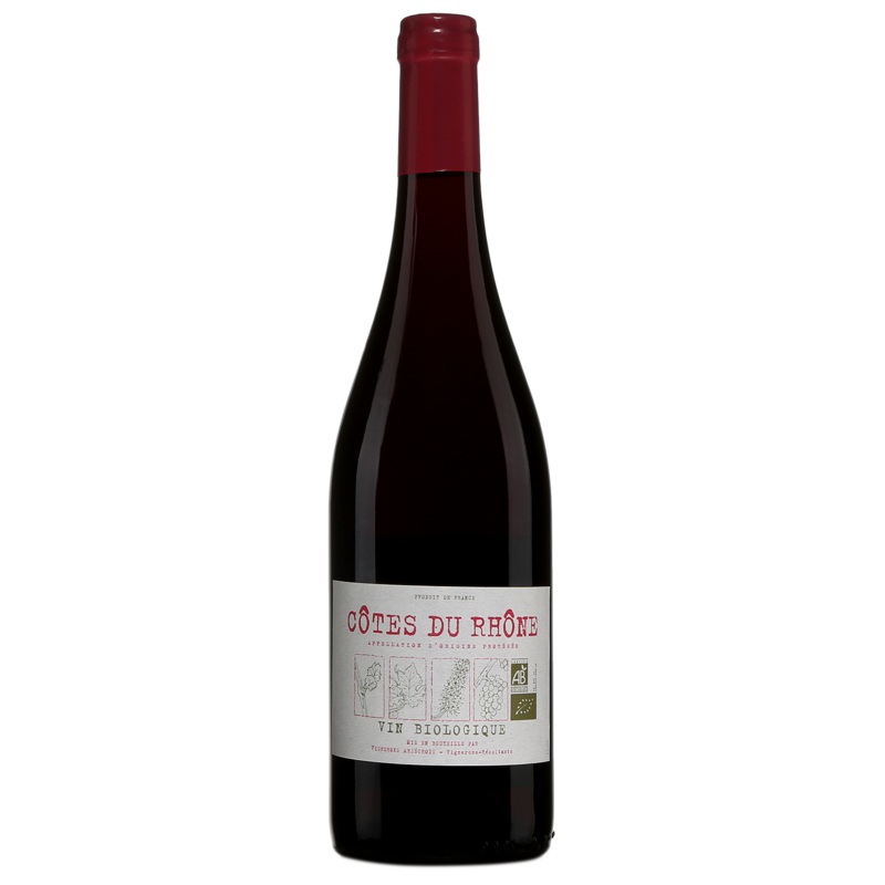 Red Wine Cotes du Rhone Ardechois Organic