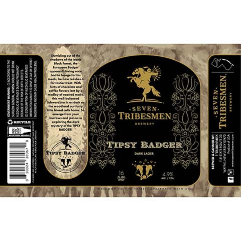 Seven Tribesmen Tipsy Badger Dark Lager 16OZ SINGLE CAN