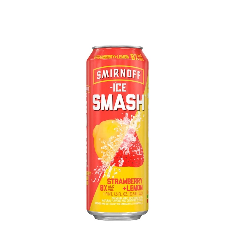 Smirnoff Ice Smash Strawberry + Lemon Malt Beverage 23.5oz Can