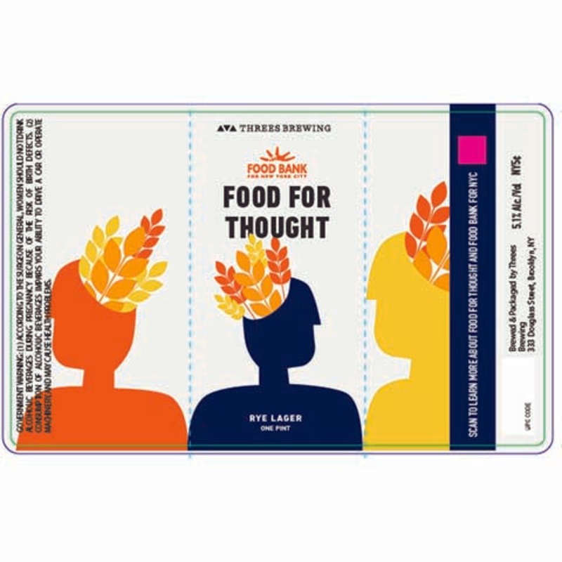 Threes Food For Thought Rye Lager 16OZ SINGLE CAN