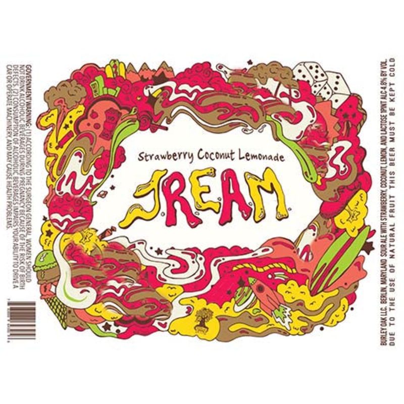 Burley Oak Strawberry Coconut Lemonade Jream Sour Ale 16OZ SINGLE CAN