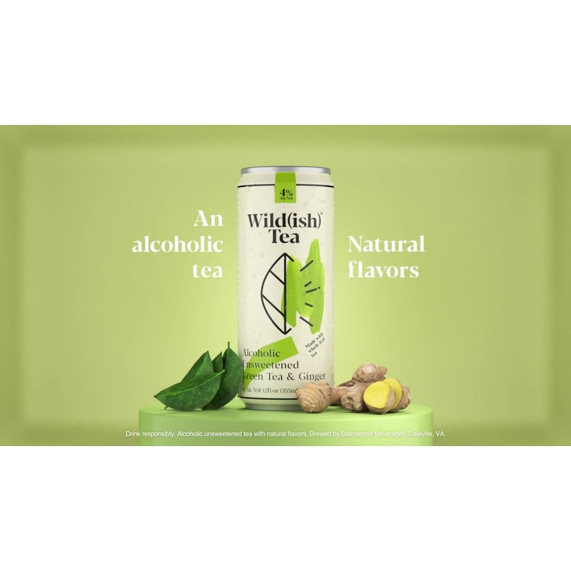 Cocktail Wildish Tea Green Tea & Ginger 6pk