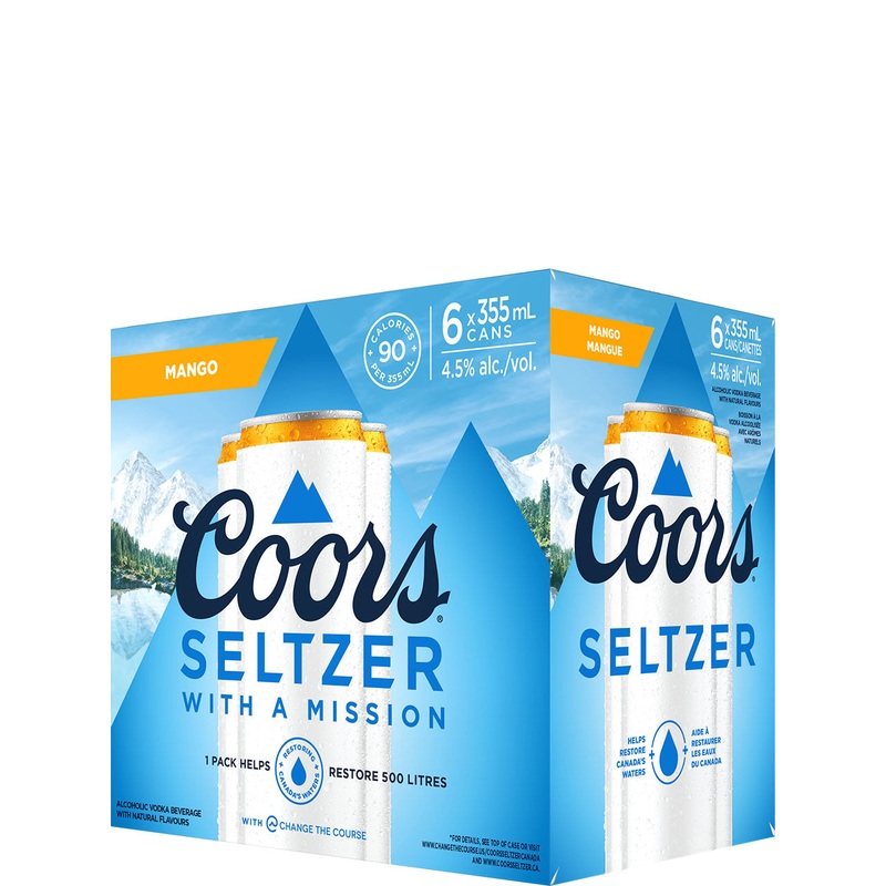 COORS SELTZER MANGO 6 CANS