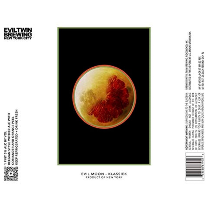 Evil Twin Evil Moon – Klassiek Witbier 16OZ SINGLE CAN