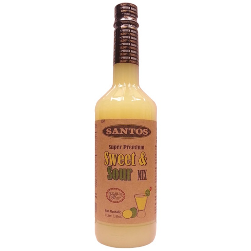 Santos Sweet & Sour Mix Plastic 1L 1l Bottle