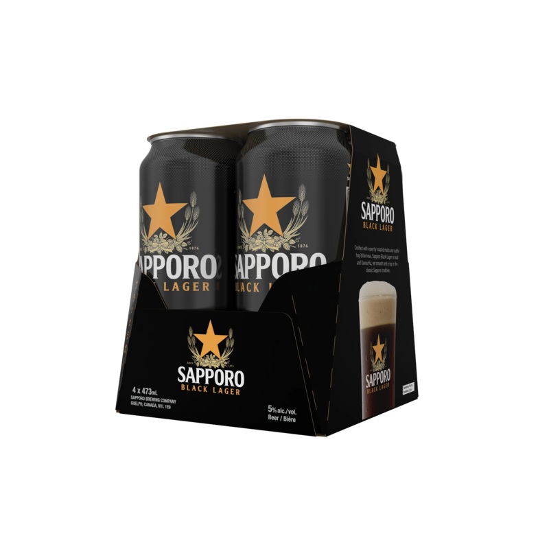 SAPPORO BLACK LAGER 473ML 4PK CAN @ Lethbridge [1059186] 1892 ml