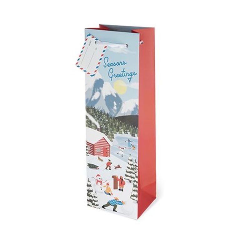 Seasons Greetings Wine Gift Bag