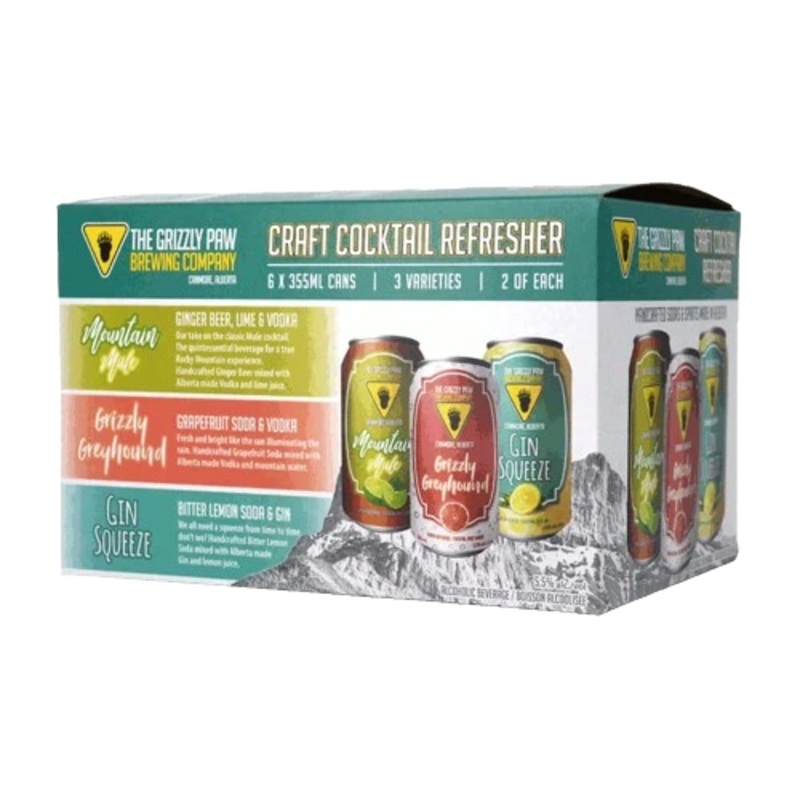 GRIZZLY PAW CRAFT COCKTAIL COLLECTION 355ML 6PK CAN @ Lethbridge [1042133] 2130 ml