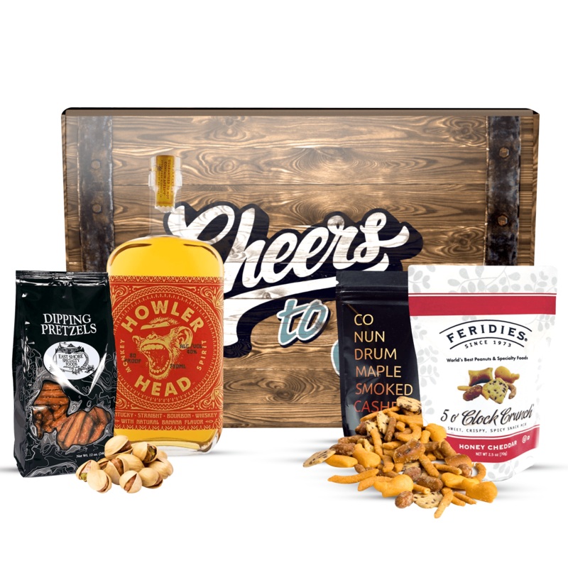 Howler Head Whiskey Gift Basket Cheers