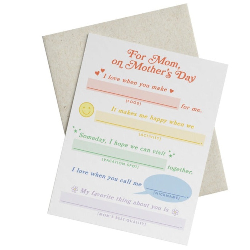Knot & Bow: Mom Mad Libs Card