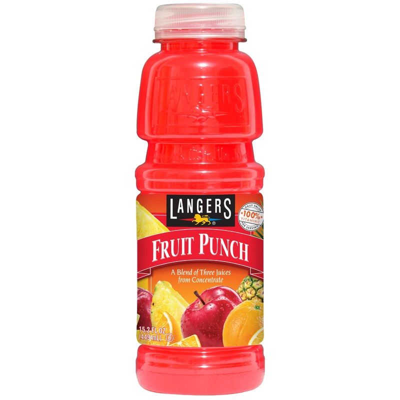 Langers Fruit Punch 12 Pack (15.2 oz Bottles)