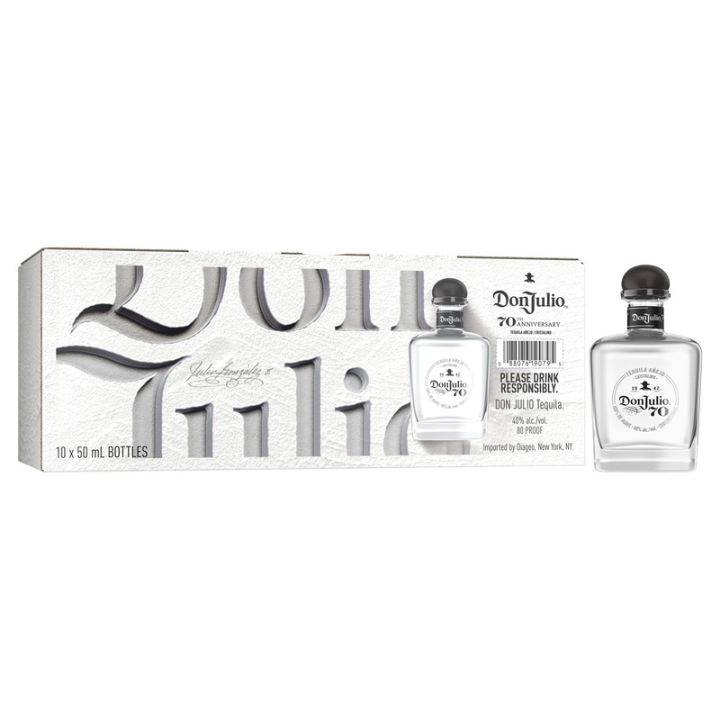 Don Julio 70 Cristalino Aejo Tequila 50ml (10 Pack) (PRE-ORDER)
