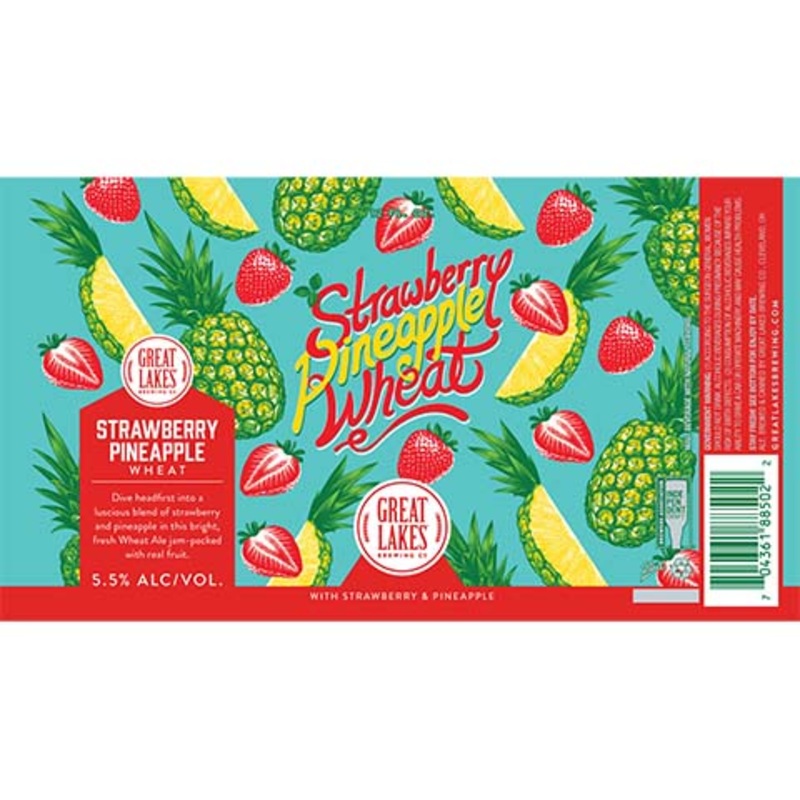 Great Lakes Strawberry Pineapple Wheat 16OZ SINGLE CAN