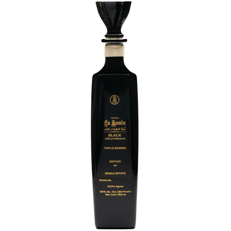 Tequila La Santa Black Aejo Triple Barrel