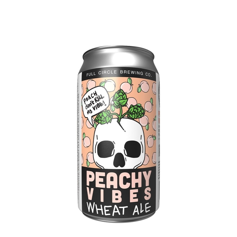 Full Circle Peachy Vibes Wheat Ale Beer 19.2 fl oz Single Can