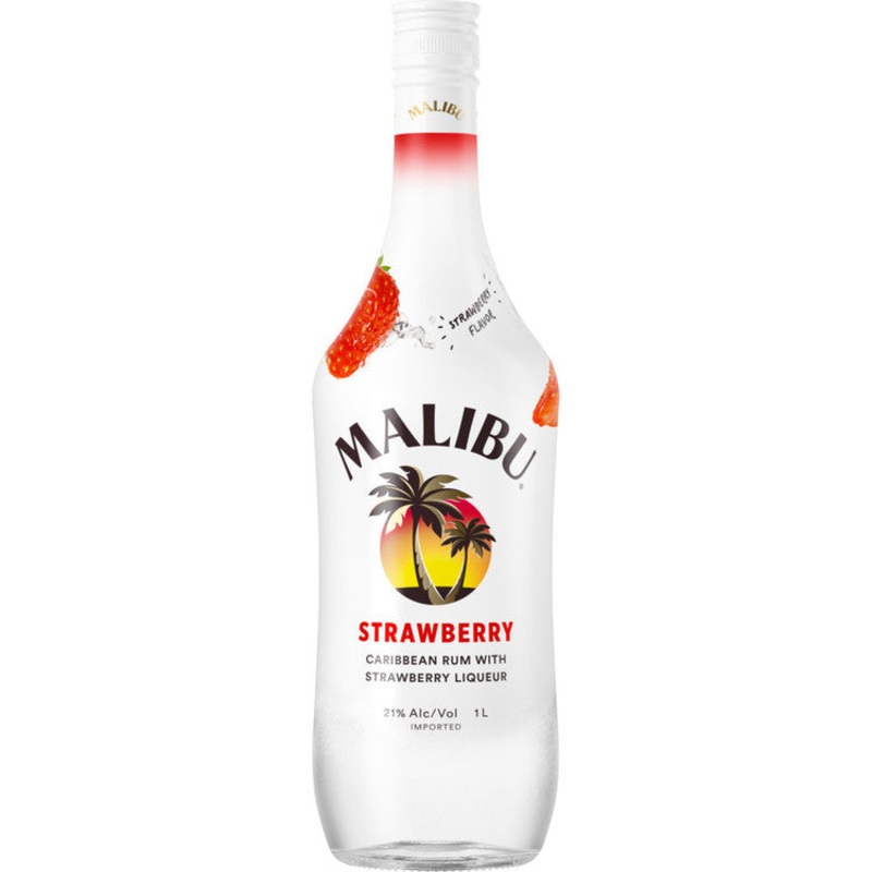 MALIBU STRAWBERRY FLAVORED RUM 42 750ML 750ML