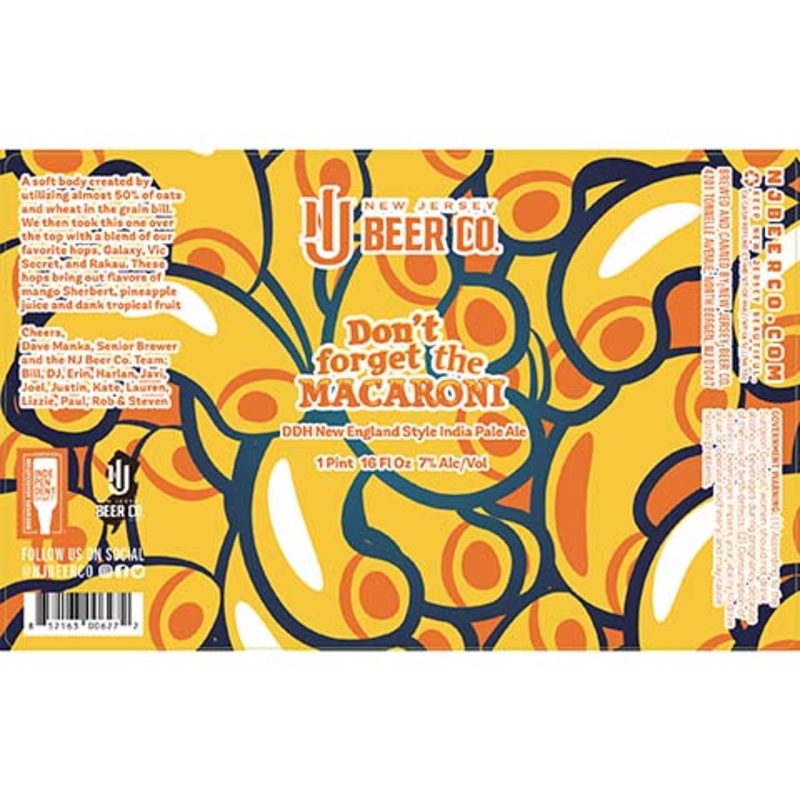New Jersey Don’t Forget the Macaroni IPA 16OZ SINGLE CAN
