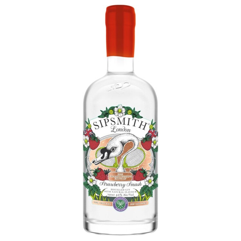 SIPSMITH STRAWBERRY SMASH FLAVORED GIN WIMBLEDON 80 750ML 750ML
