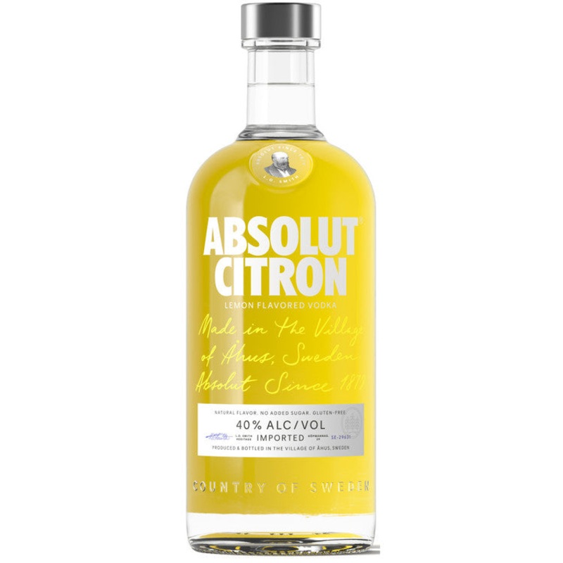 ABSOLUT LEMON FLAVORED VODKA CITRON 80 750ML 750ML