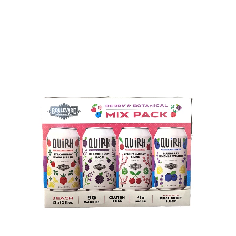 Boulevard Quirk Berry Seltzer Variety 12 Pack Cans