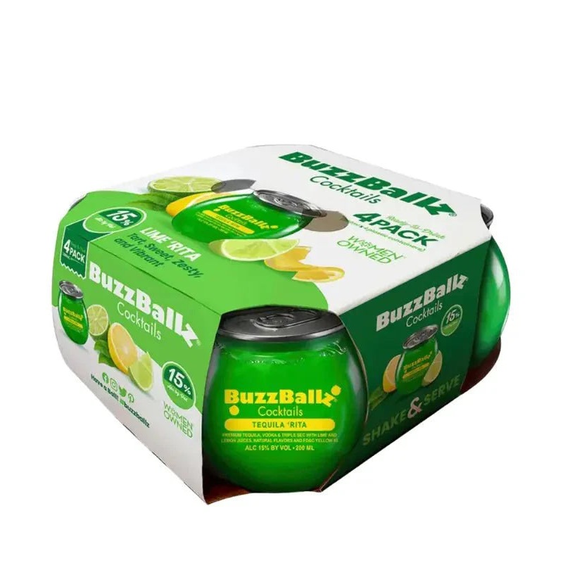 Buzzballz Tequila ‘RIta Pre-Mixed Cocktails 4-Pack