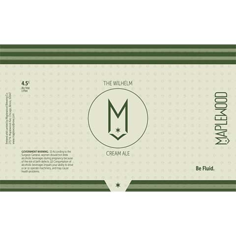 Maplewood The Wilhelm Cream Ale 16OZ SINGLE CAN