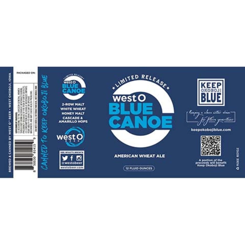 West O Beer Blue Canoe Wheat Ale 12OZ SINGLE CAN