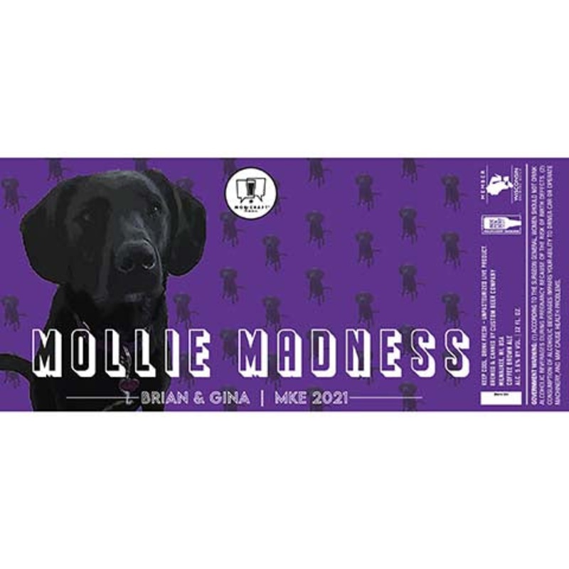 Custom Mollie Madness Coffee Brown Ale 12OZ SINGLE CAN