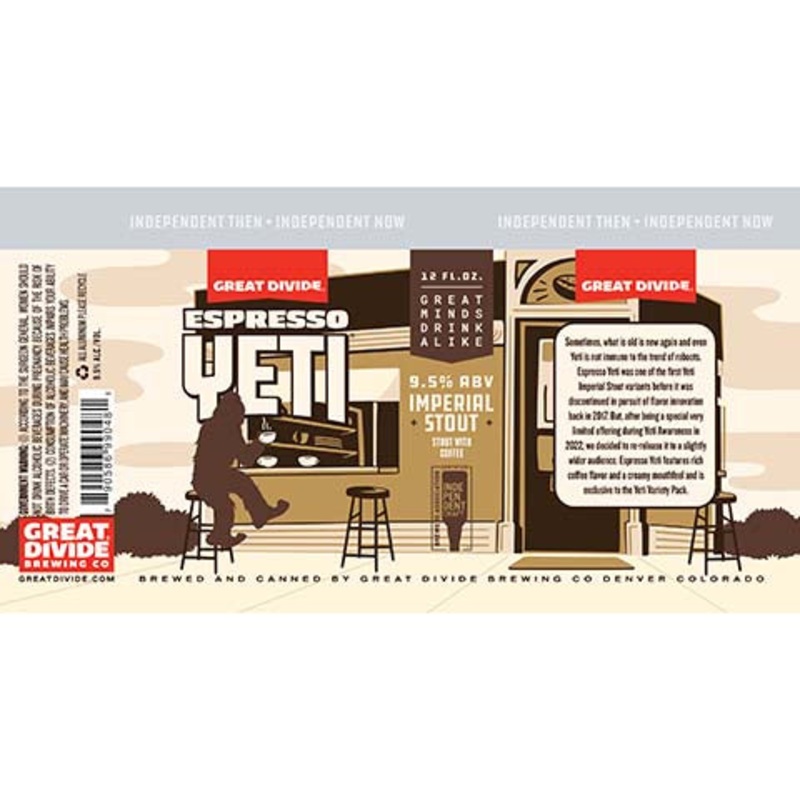 Great Divide Espresso Yeti Imperial Stout 12OZ SINGLE CAN