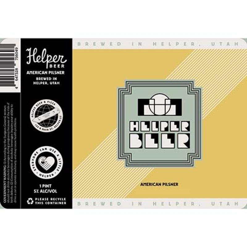 Helper Beer Pilsner 16OZ SINGLE CAN