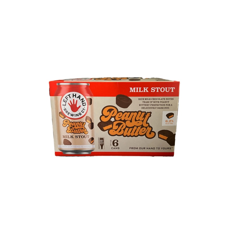 Left Hand Peanut Butter Milk Stout 6 Pack Cans