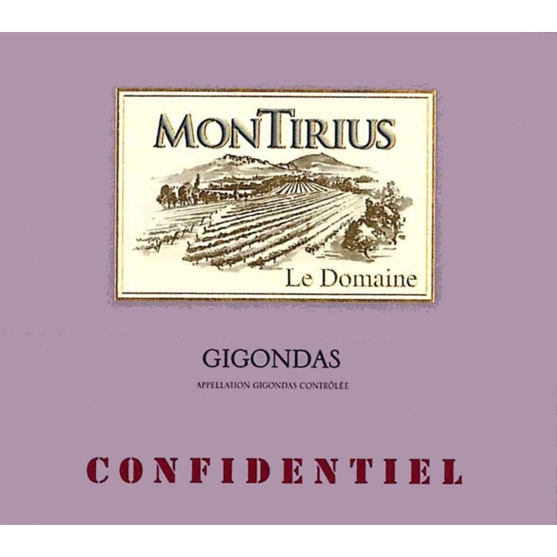 MONTIRIUS GIGONDAS CONFIDENTIEL 2016 750ML 750ML