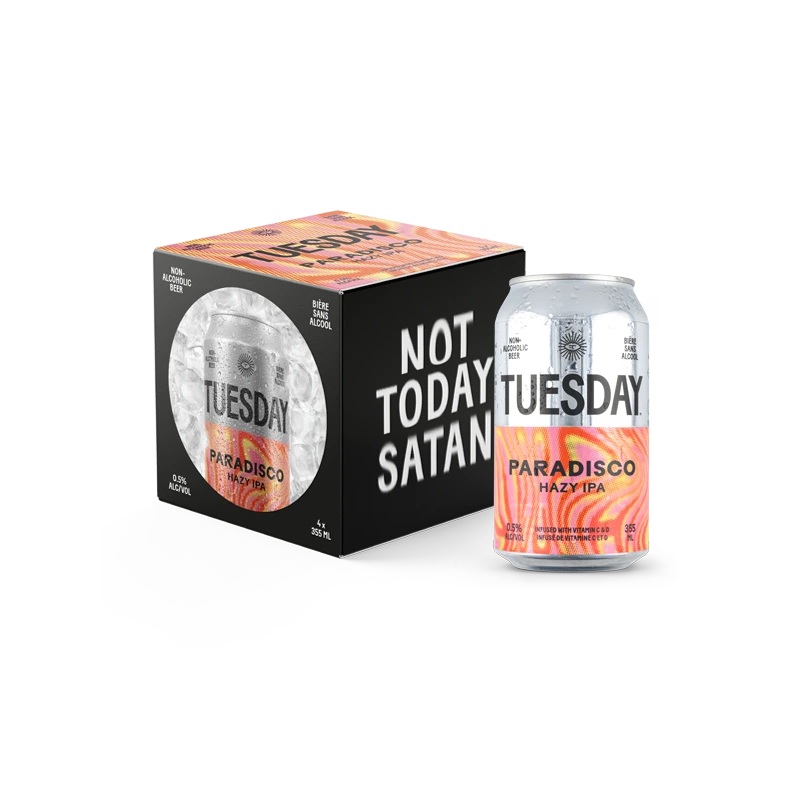 TUESDAY PARADISCO NON ALC HAZY IPA 355ML 4PK CAN @ Township [1056160] 1420 ml
