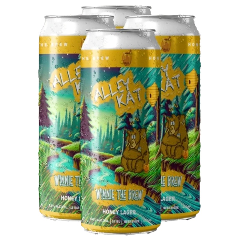 ALLEY KAT WINNIE THE BREW HONEY LAGER 473ML 4PK CAN @ Emerald Hills [1056557] 1892 ml