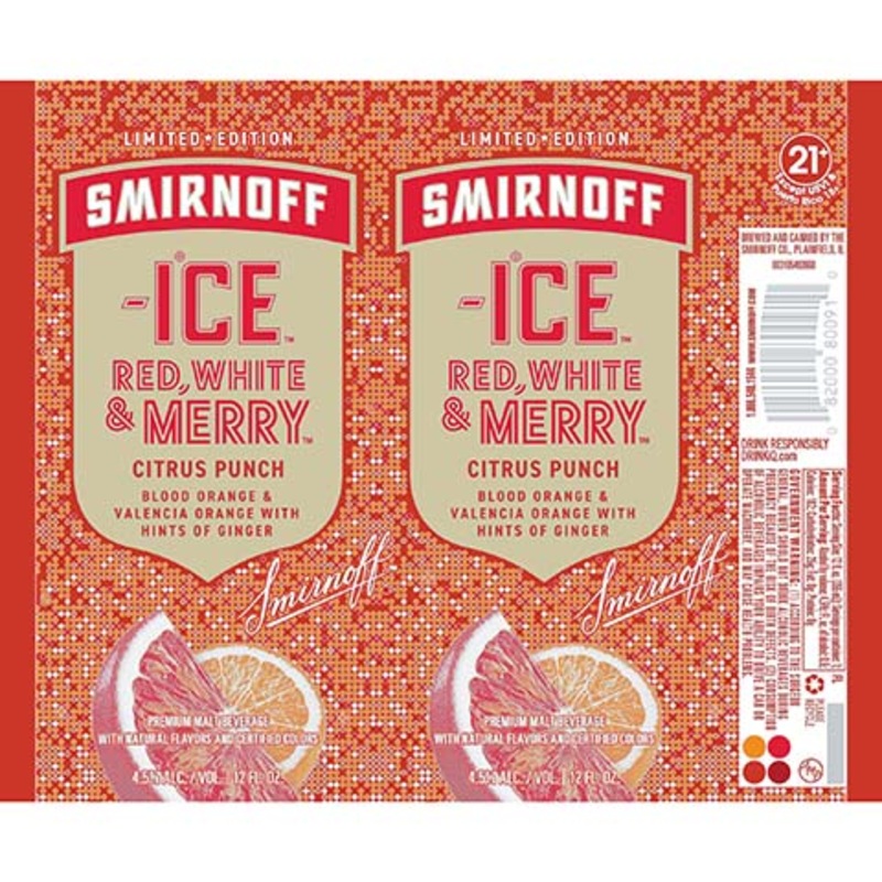 Smirnoff Ice Red, White & Merry Citrus Punch 12OZ SINGLE CAN