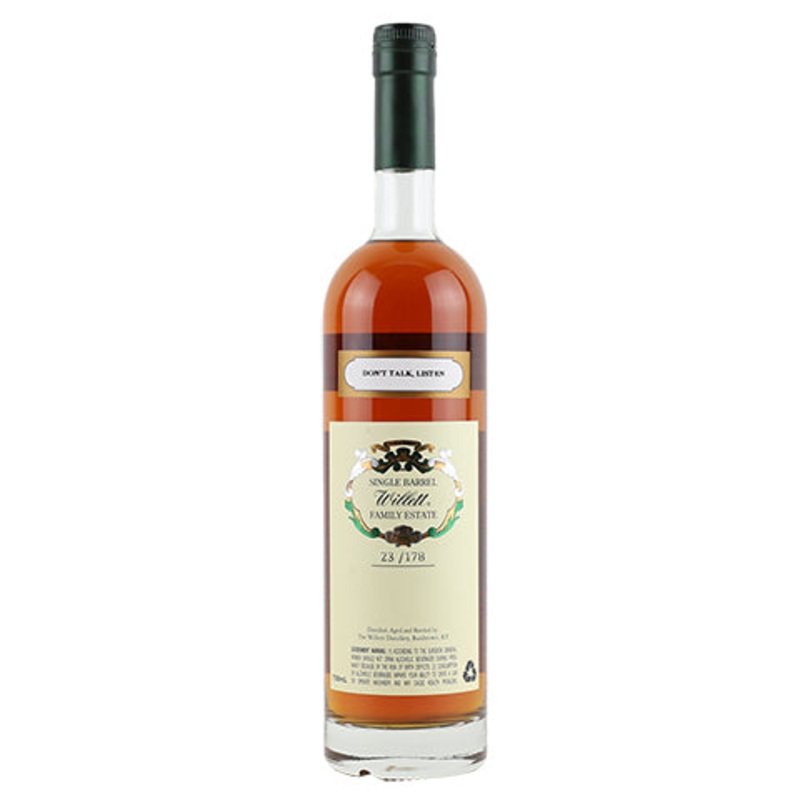 Willett Single Barrel Rye Whiskey (Don’t Talk, Listen) 750ML BTL