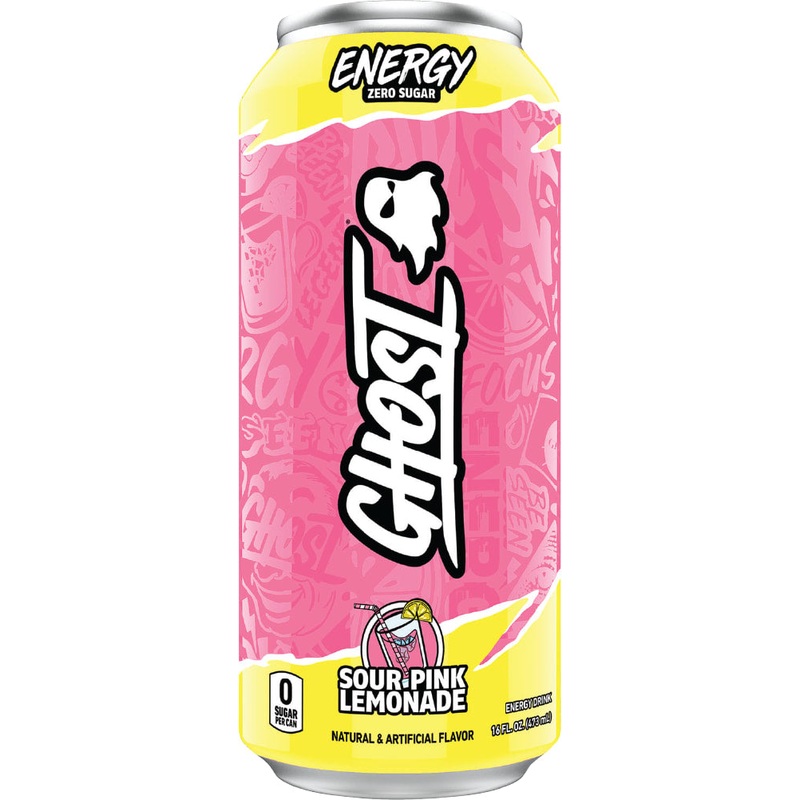 Ghost Pink Lemonade 12 Pack (16 oz Cans)