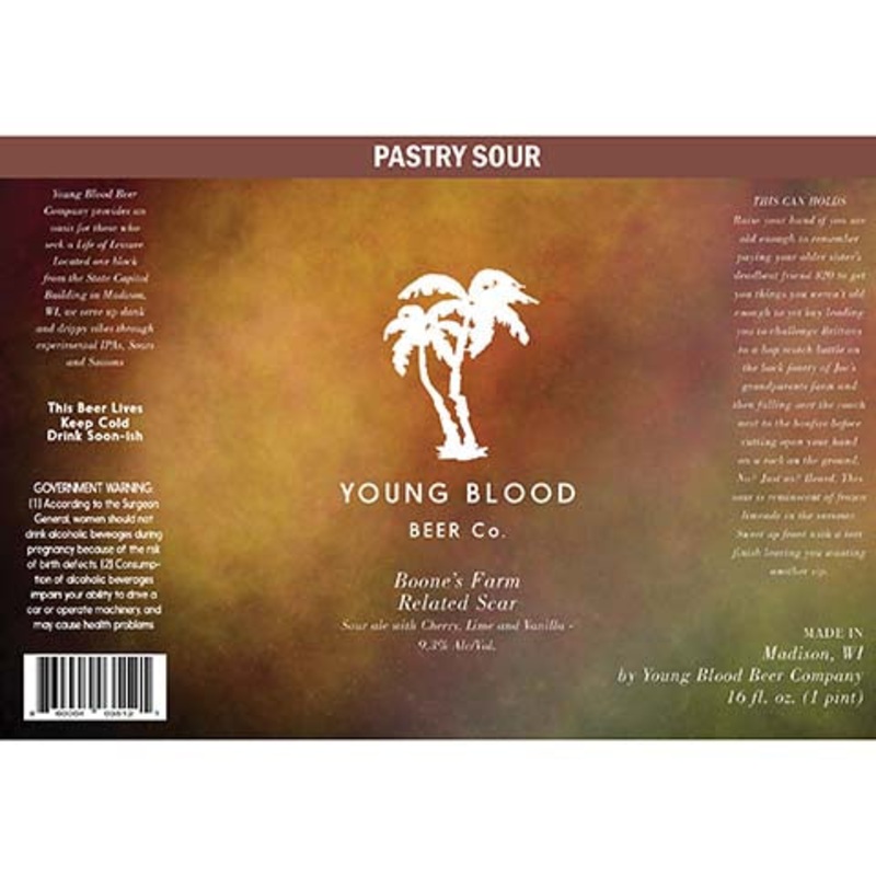 Young Blood Boone’s Farm Related Scar Sour Ale 16OZ SINGLE CAN