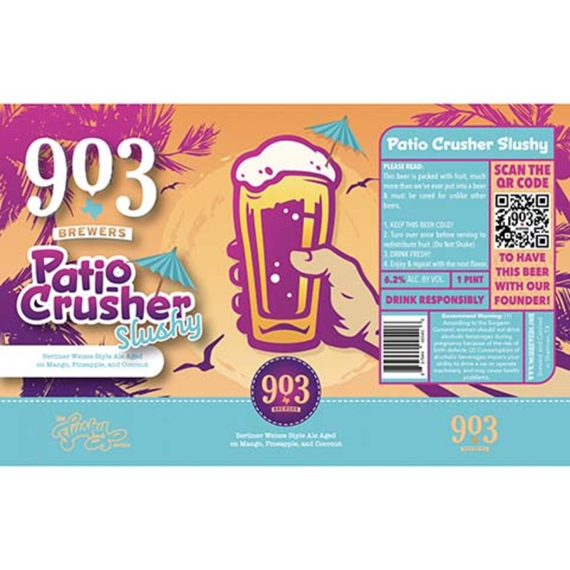 903 Brewers Patio Crusher Slushy Berliner Weisse Ale 12OZ SINGLE CAN