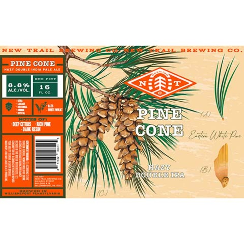 New Trail Pine Cone Hazy DIPA 16OZ SINGLE CAN
