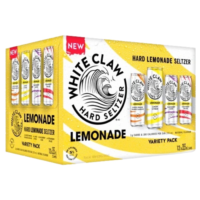 WHITE CLAW HARD SELTZER LEMONADE MIX PACK 355ML 12PK CAN @ Emerald Hills [1052143] 4260 ml