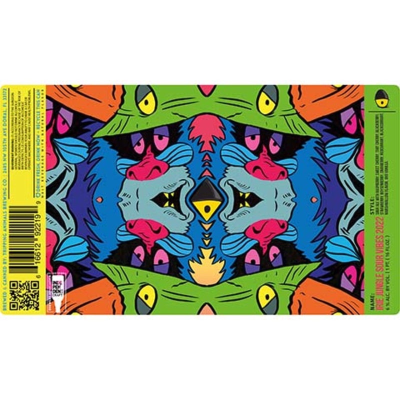 Tripping Animals Irie Jungle Sour Vibes Sour Ale 2022 16OZ SINGLE CAN