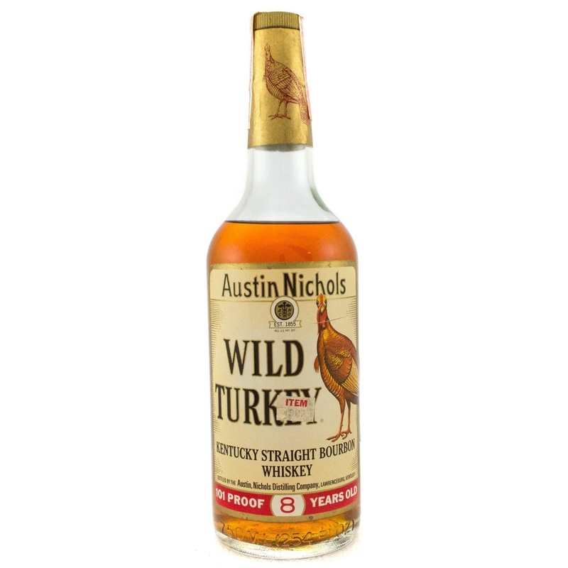 Wild Turkey 8 Years Old 1970’s Era Excellent Tax Strip
