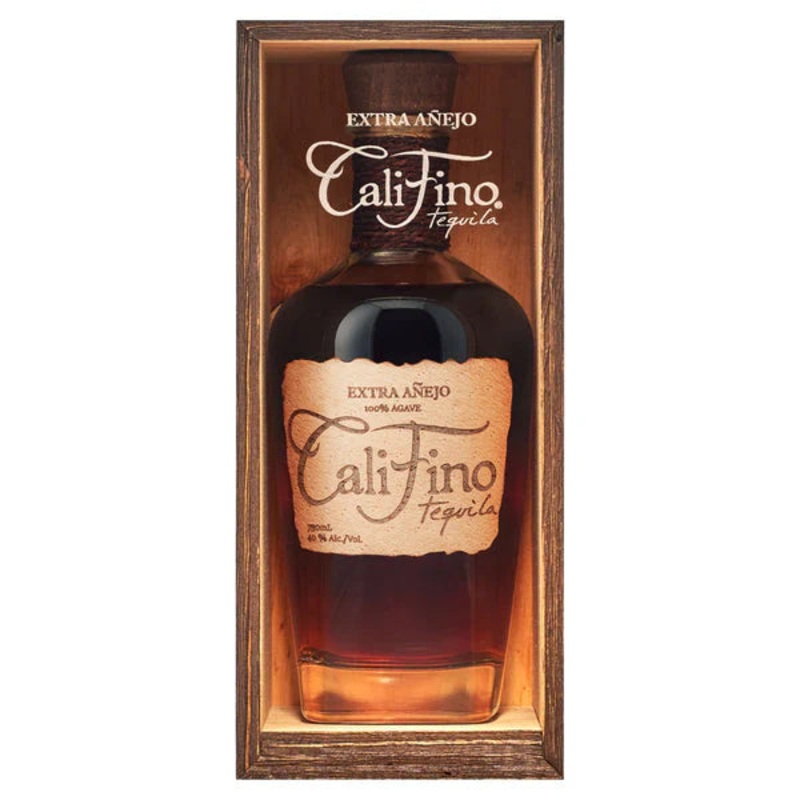 CALIFINO TEQUILA EXTRA ANEJO 80 W/ WOODEN DISPLAY BOX 750ML 750ML