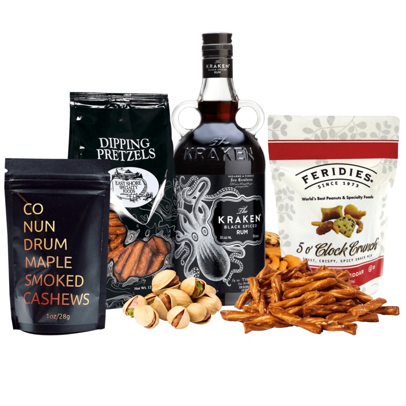 Kraken Black Spiced Rum Gift Basket Cheers