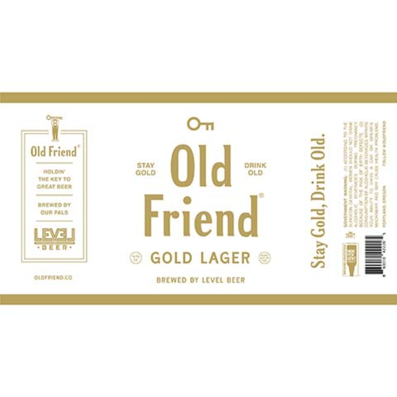 Level Beer Old Friend Gold Lager 12OZ SINGLE CAN